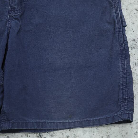 Vintage Y2K Carhartt B144 NVY Navy Faded Blue Carpenter Shorts 33x9.5 - Picture 12 of 14